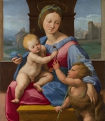 Raffael (Raffaello Sanzio da Urbino) - Madonna mit dem Johannesknaben (Garvagh Madonna)