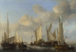 Velde, Willem van de, der Jüngere - Salutierendes Segelschiff