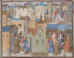 Unbekannter Künstler - Petrus der Einsiedler vor Papst Urban II. auf dem Konzil von Clermont. Miniatur aus der Historia Wilhelms von Tyrus