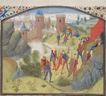 Unbekannter Künstler - Die Belagerung Antiochias. Miniatur aus der Historia Wilhelms von Tyrus