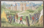 Unbekannter Künstler - Lager der Kreuzritter nahe Jerusalem. Miniatur aus der Historia Wilhelms von Tyrus