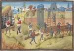 Unbekannter Künstler - Die Belagerung von Jerusalem 1099. Miniatur aus der Historia Wilhelms von Tyrus