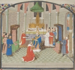 Unbekannter Künstler - Die Krönung Balduins I. 1100. Miniatur aus der Historia Wilhelms von Tyrus