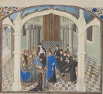 Unbekannter Künstler - Die Krönung Balduins II. 1118. Miniatur aus der Historia Wilhelms von Tyrus