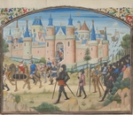 Unbekannter Künstler - Die Belagerung von Tyros 1124. Miniatur aus der Historia Wilhelms von Tyrus