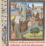 Unbekannter Künstler - Der Anfang des Vierten Kreuzzugs. Miniatur aus der Historia Wilhelms von Tyrus