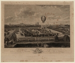 Watteau, Louis - Ballonfahrt von Jean-Pierre Blanchard über Lille am 26. August 1785