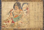 Unbekannter Künstler - Tenkeisei, der Gott der himmlischen Bestrafung (Teil von fünfteiligen Wandschirme Vernichtung des Bösen)