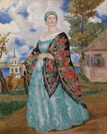 Kustodiew, Boris Michailowitsch - Kaufmannsfrau