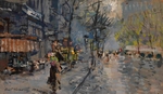 Korowin, Konstantin Alexejewitsch - Eine Strasse in Paris
