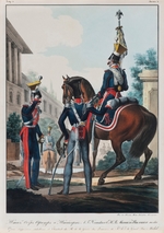 Beloussow, Lew Alexandrowitsch - Stabsoberoffiziere vom Ulanenregiment Großfürst Michael Pawlowitsch von Russland (Aus: Collection Des Uniformes de l'Armée Imper