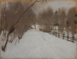 Serow, Valentin Alexandrowitsch - Winterstrasse nach Domotkanowo