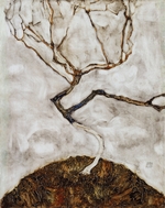 Schiele, Egon - Kleiner Baum im Spätherbst