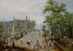 Venne, Adriaen Pietersz. van de - Jeu de Paume vor einem Palast