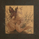 Riquer Inglada, Alejandro de - Komposition mit der geflügelten Nymphe im Schilf