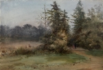 Benois, Albert Nikolajewitsch - Landschaft mit zwei Figuren