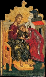 Ritzos, Andreas - Johannes der Evangelist wird von thronenden Christus gesegnet