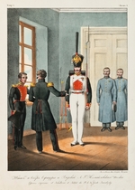 Beloussow, Lew Alexandrowitsch - Oberoffiziere und Soldaten von dem Ismailowski-Regiment (Aus: Collection Des Uniformes de l'Armée Imperiale Russe)