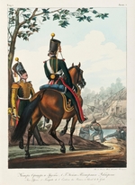 Beloussow, Lew Alexandrowitsch - Unteroffizier von dem Kavallerie Pionier-Schwadron (Aus: Collection Des Uniformes de l'Armée Imperiale Russe)