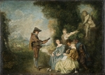 Watteau, Jean Antoine - Der Liebesunterricht