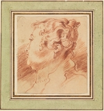 Watteau, Jean Antoine - Studie eines Frauenkopfes