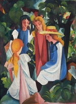 Macke, August - Vier Mädchen