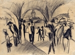 Macke, August - Szene unter den Lauben in Thun