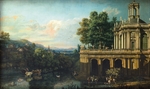 Bellotto, Bernardo - Capriccio mit einem Palast