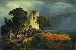 Lessing, Carl Friedrich - Die Belagerung (Verteidigung eines Kirchhofes im Dreißigjährigen Krieg)