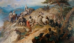 Haag, Carl - Morgen im Hochgebirge. Königliche Familie den Lochnagar aufsteigend