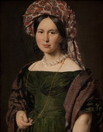 Jensen, Christian Albrecht - Cathrine Jensen, geb. Lorenzen, Frau des Künstlers, mit Turban