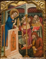 Ferrer und Arnau Bassa, (Kreis von) - Disputation des Heiligen Stephanus mit Juden