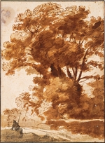 Lorrain, Claude - Baumgruppe mit ruhendem Hirten