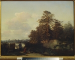 Kamenew, Walerian Konstantinowitsch - Landschaft mit Anglern