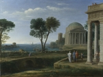 Lorrain, Claude - Landschaft mit Aeneas in Delos