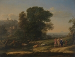 Lorrain, Claude - Landschaft mit Kephalos und Prokris durch Diana wieder vereint