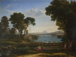 Lorrain, Claude - Landschaft mit der Hochzeit von Isaak und Rebekka