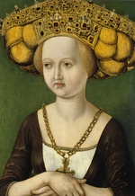 Österreichischer Maler der Tiroler Schule - Porträt von Kunigunde von Österreich (1465-1520)