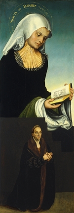 Cranach, Lucas, der Ältere - Heilige Elisabeth mit Herzog Georg von Sachsen als Stifter