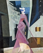 Feininger, Lyonel - Die Dame in Mauve