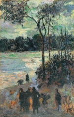 Gauguin, Paul Eugéne Henri - Lagerfeuer am Ufer eines Flusses