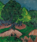Kirchner, Ernst Ludwig - Landschaft mit Kastanienbaum
