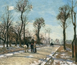 Pissarro, Camille - Route de Versailles, Louveciennes, Wintersonne und Schnee