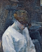 Toulouse-Lautrec, Henri, de - La Rousse  in weißer Bluse