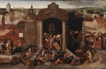 Bruegel (Brueghel), Pieter, der Ältere - Jesus vertreibt die Wechsler aus dem Tempel