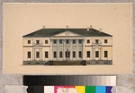 Unbekannter Künstler - Die Fassade des Herrenhauses im Golizyns Anwesen Petrowo-Dalneje