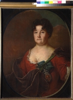 Matwejew, Andrei Matwejewitsch - Porträt von Fürstin Anastassia Petrowna Golizyna (1665-1729), geb. Prosorowskaja