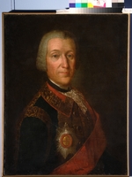 Unbekannter Künstler - Porträt von Fürst Fjodor Iwanowitsch Golizyn (1700-1759)