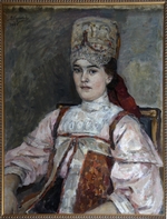 Surikow, Wassili Iwanowitsch - Porträt von Natalia Fjodorowna Matwejewa