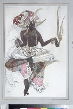 Bakst, Léon - Kostümentwurf zum Ballett Der blaue Gott von R. Hahn